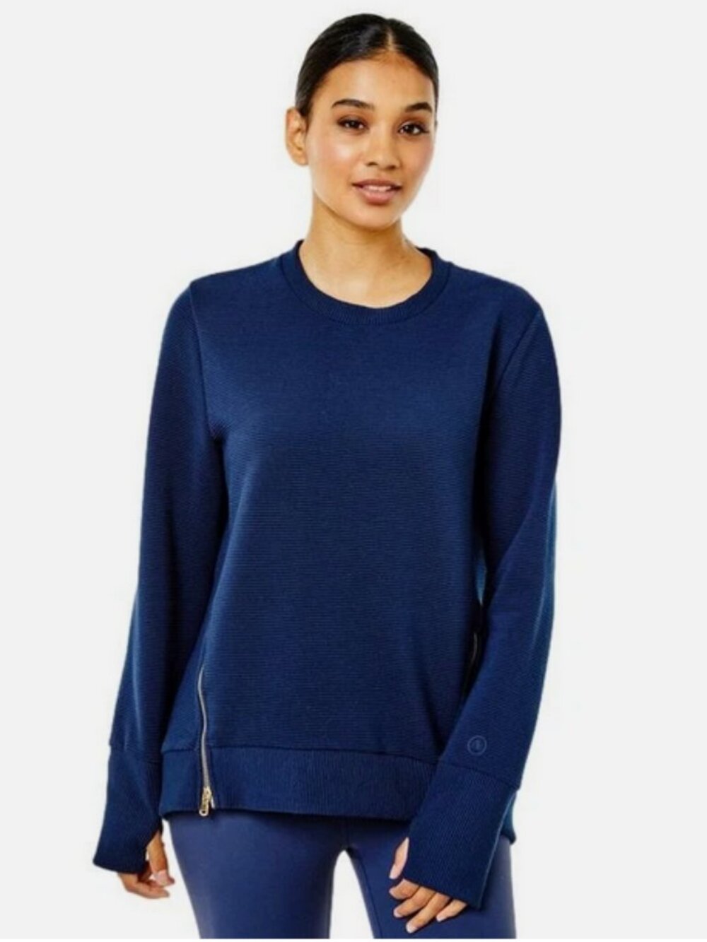 AB by Addison Bay Everyday Crewneck Shirt Navy XXS NWT